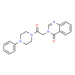 ChemSpider 2D Image | 3-[2-Oxo-2-(4-phenyl-1-piperazinyl)ethyl]-4(3H)-quinazolinone | C20H20N4O2