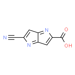 ChemSpider 2D Image | 5-Cyanopyrrolo[3,2-b]pyrrole-2-carboxylic acid | C8H3N3O2