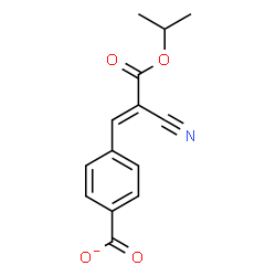ChemSpider 2D Image | 4-[(1E)-2-Cyano-3-isopropoxy-3-oxo-1-propen-1-yl]benzoate | C14H12NO4