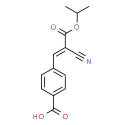 ChemSpider 2D Image | 4-[(1E)-2-Cyano-3-isopropoxy-3-oxo-1-propen-1-yl]benzoic acid | C14H13NO4