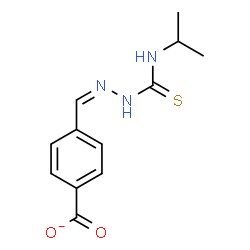 ChemSpider 2D Image | 4-{(Z)-[(Isopropylcarbamothioyl)hydrazono]methyl}benzoate | C12H14N3O2S