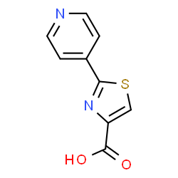 ChemSpider 2D Image | 2-(4-Pyridyl)thiazole-4-carboxylic acid | C9H6N2O2S