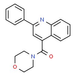 ChemSpider 2D Image | 4-Morpholinyl(2-phenyl-4-quinolinyl)methanone | C20H18N2O2
