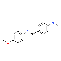 ChemSpider 2D Image | 4-{(E)-[(4-Methoxyphenyl)imino]methyl}-N,N-dimethylaniline | C16H18N2O