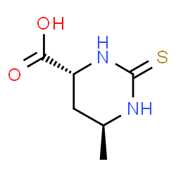 ChemSpider 2D Image | (4R,6S)-6-Methyl-2-thioxohexahydro-4-pyrimidinecarboxylic acid | C6H10N2O2S