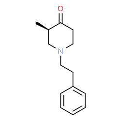 ChemSpider 2D Image | (3R)-3-Methyl-1-(2-phenylethyl)-4-piperidinone | C14H19NO