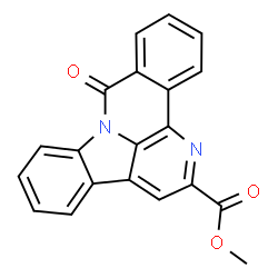ChemSpider 2D Image | Methyl 9-oxo-9H-benzo[c]indolo[3,2,1-ij][1,5]naphthyridine-2-carboxylate | C20H12N2O3