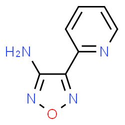 ChemSpider 2D Image | 4-(2-Pyridinyl)-1,2,5-oxadiazol-3-amine | C7H6N4O