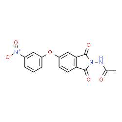 ChemSpider 2D Image | N-[5-(3-Nitrophenoxy)-1,3-dioxo-1,3-dihydro-2H-isoindol-2-yl]acetamide | C16H11N3O6