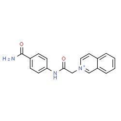 ChemSpider 2D Image | 2-{2-[(4-Carbamoylphenyl)amino]-2-oxoethyl}isoquinolinium | C18H16N3O2