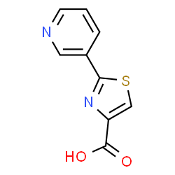 ChemSpider 2D Image | 2-(3-Pyridinyl)-4-thiazolecarboxylic acid | C9H6N2O2S