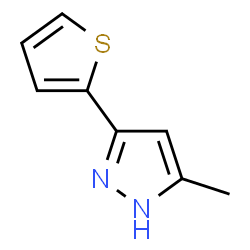 ChemSpider 2D Image | 3-Methyl-5-(2-thienyl)-1H-pyrazole | C8H8N2S