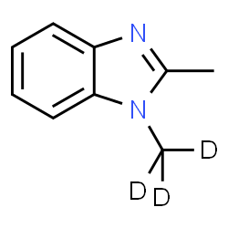 ChemSpider 2D Image | 2-Methyl-1-(~2~H_3_)methyl-1H-benzimidazole | C9H7D3N2