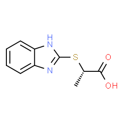 ChemSpider 2D Image | (2S)-2-(1H-Benzimidazol-2-ylsulfanyl)propanoic acid | C10H10N2O2S