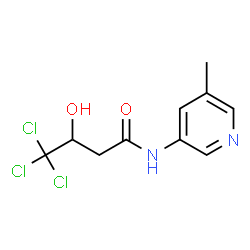 ChemSpider 2D Image | 4,4,4-Trichloro-3-hydroxy-N-(5-methyl-3-pyridinyl)butanamide | C10H11Cl3N2O2