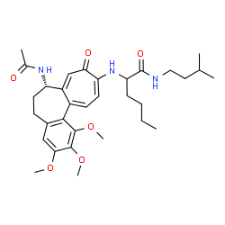 ChemSpider 2D Image | N~2~-[(7S)-7-Acetamido-1,2,3-trimethoxy-9-oxo-5,6,7,9-tetrahydrobenzo[a]heptalen-10-yl]-N-(3-methylbutyl)norleucinamide | C32H45N3O6