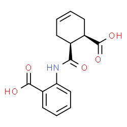 ChemSpider 2D Image | 2-({[(1S,6R)-6-Carboxy-3-cyclohexen-1-yl]carbonyl}amino)benzoic acid | C15H15NO5