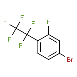 ChemSpider 2D Image | 4-Bromo-2-fluoro-1-(pentafluoroethyl)benzene | C8H3BrF6