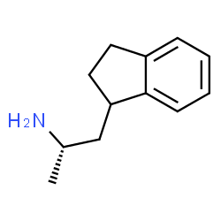 ChemSpider 2D Image | (2S)-1-(2,3-Dihydro-1H-inden-1-yl)-2-propanamine | C12H17N