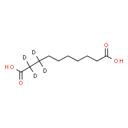 ChemSpider 2D Image | (2,2,3,3-~2~H_4_)Decanedioic acid | C10H14D4O4