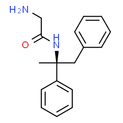 ChemSpider 2D Image | N-[(2S)-1,2-Diphenyl-2-propanyl]glycinamide | C17H20N2O