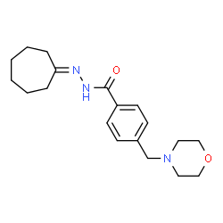 ChemSpider 2D Image | N'-Cycloheptylidene-4-(4-morpholinylmethyl)benzohydrazide | C19H27N3O2