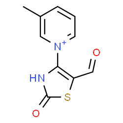 ChemSpider 2D Image | 1-(5-Formyl-2-oxo-2,3-dihydro-1,3-thiazol-4-yl)-3-methylpyridinium | C10H9N2O2S