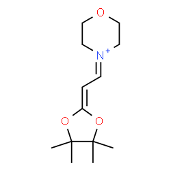 ChemSpider 2D Image | 4-[2-(4,4,5,5-Tetramethyl-1,3-dioxolan-2-ylidene)ethylidene]morpholin-4-ium | C13H22NO3