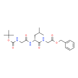 ChemSpider 2D Image | Benzyl N-{[(2-methyl-2-propanyl)oxy]carbonyl}glycyl-D-leucylglycinate | C22H33N3O6