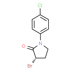 ChemSpider 2D Image | (3S)-3-Bromo-1-(4-chlorophenyl)-2-pyrrolidinone | C10H9BrClNO