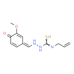ChemSpider 2D Image | N-Allyl-2-[(Z)-(3-methoxy-4-oxo-2,5-cyclohexadien-1-ylidene)methyl]hydrazinecarbimidothioic acid | C12H15N3O2S
