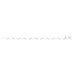 ChemSpider 2D Image | 2-Methyl-2-propanyl 32-hydroxy-3,6,9,12,15,18,21,24,27,30-decaoxadotriacontan-1-oate | C26H52O13