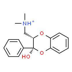 ChemSpider 2D Image | [(2S,3S)-3-Hydroxy-3-phenyl-2,3-dihydro-1,4-benzodioxin-2-yl]-N,N-dimethylmethanaminium | C17H20NO3