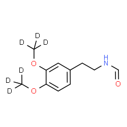 ChemSpider 2D Image | N-(2-{3,4-Bis[(~2~H_3_)methyloxy]phenyl}ethyl)formamide | C11H9D6NO3