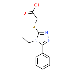 ChemSpider 2D Image | ((4-ETHYL-5-PHENYL-4H-1,2,4-TRIAZOL-3-YL)THIO)ACETIC ACID | C12H13N3O2S