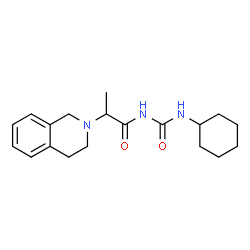 ChemSpider 2D Image | N-(Cyclohexylcarbamoyl)-2-(3,4-dihydro-2(1H)-isoquinolinyl)propanamide | C19H27N3O2