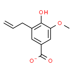 ChemSpider 2D Image | 3-Allyl-4-hydroxy-5-methoxybenzoate | C11H11O4