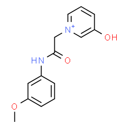 ChemSpider 2D Image | 3-Hydroxy-1-{2-[(3-methoxyphenyl)amino]-2-oxoethyl}pyridinium | C14H15N2O3