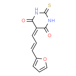 ChemSpider 2D Image | 5-[(2E)-3-(2-Furyl)-2-propen-1-ylidene]-2-thioxodihydro-4,6(1H,5H)-pyrimidinedione | C11H8N2O3S