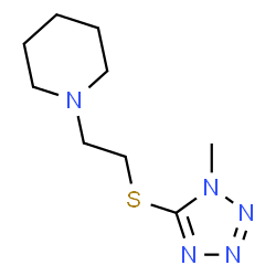ChemSpider 2D Image | 1-{2-[(1-Methyl-1H-tetrazol-5-yl)sulfanyl]ethyl}piperidine | C9H17N5S