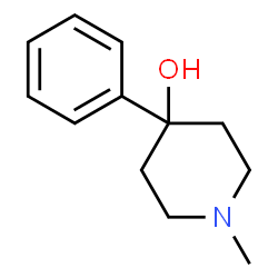 ChemSpider 2D Image | 1-Methyl-4-phenyl-4-piperidinol | C12H17NO