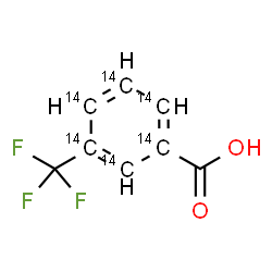 ChemSpider 2D Image | 3-(Trifluoromethyl)(~14~C_6_)benzoic acid | C214C6H5F3O2