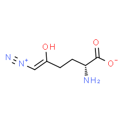 ChemSpider 2D Image | (2R,5Z)-2-Amino-6-diazonio-5-hydroxy-5-hexenoate | C6H9N3O3