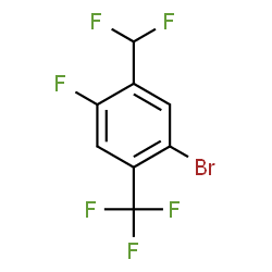 ChemSpider 2D Image | 1-Bromo-5-(difluoromethyl)-4-fluoro-2-(trifluoromethyl)benzene | C8H3BrF6