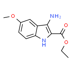 ChemSpider 2D Image | Ethyl 3-amino-5-methoxy-1H-indole-2-carboxylate | C12H14N2O3