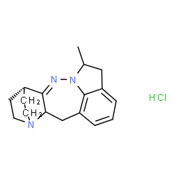 ChemSpider 2D Image | 5-Methyl-3,4,14-triazapentacyclo[12.2.2.1~4,7~.0~2,13~.0~11,19~]nonadeca-2,7(19),8,10-tetraene hydrochloride (1:1) | C17H22ClN3