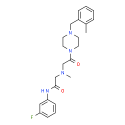 ChemSpider 2D Image | N-(3-Fluorophenyl)-2-(methyl{2-[4-(2-methylbenzyl)-1-piperazinyl]-2-oxoethyl}amino)acetamide | C23H29FN4O2