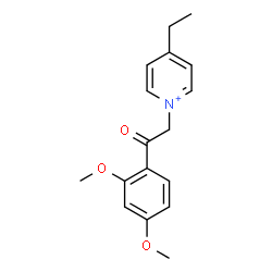 ChemSpider 2D Image | 1-[2-(2,4-Dimethoxyphenyl)-2-oxoethyl]-4-ethylpyridinium | C17H20NO3