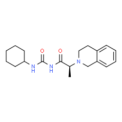 ChemSpider 2D Image | (2S)-N-(Cyclohexylcarbamoyl)-2-(3,4-dihydro-2(1H)-isoquinolinyl)propanamide | C19H27N3O2