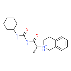 ChemSpider 2D Image | 2-{(2R)-1-[(Cyclohexylcarbamoyl)amino]-1-oxo-2-propanyl}-1,2,3,4-tetrahydroisoquinolinium | C19H28N3O2